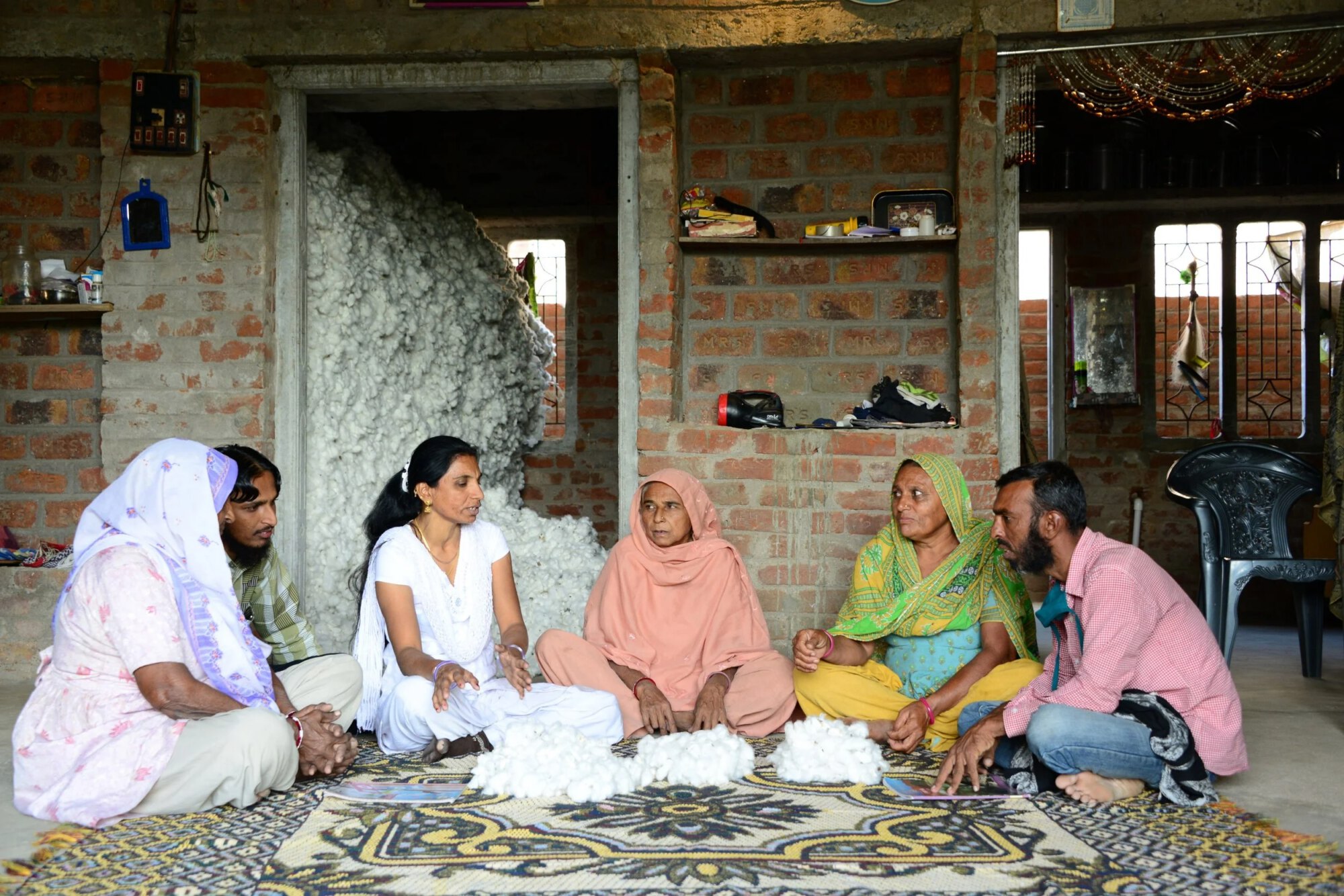 women training on cotton