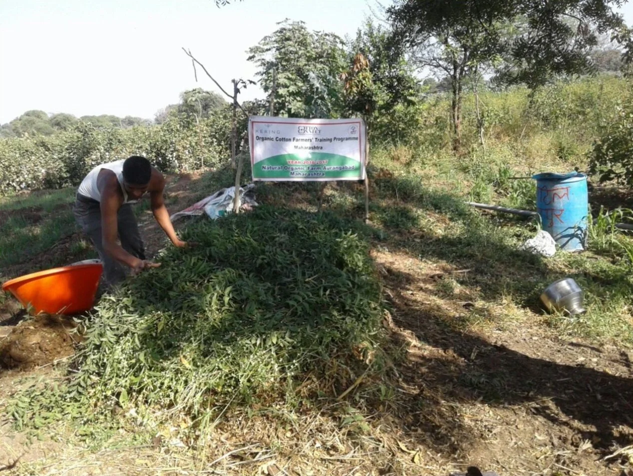  A farmer working. 